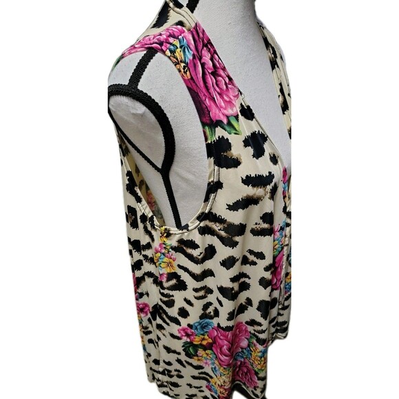 Southern Charm Floral Open Front Cardigan Vest Size L - Picture 3 of 5